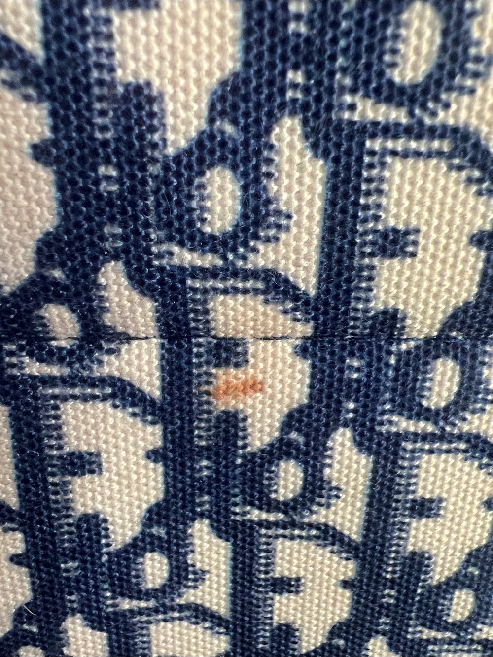 Christian Dior Blue and White Canvas Tote - Picture 3 of 11